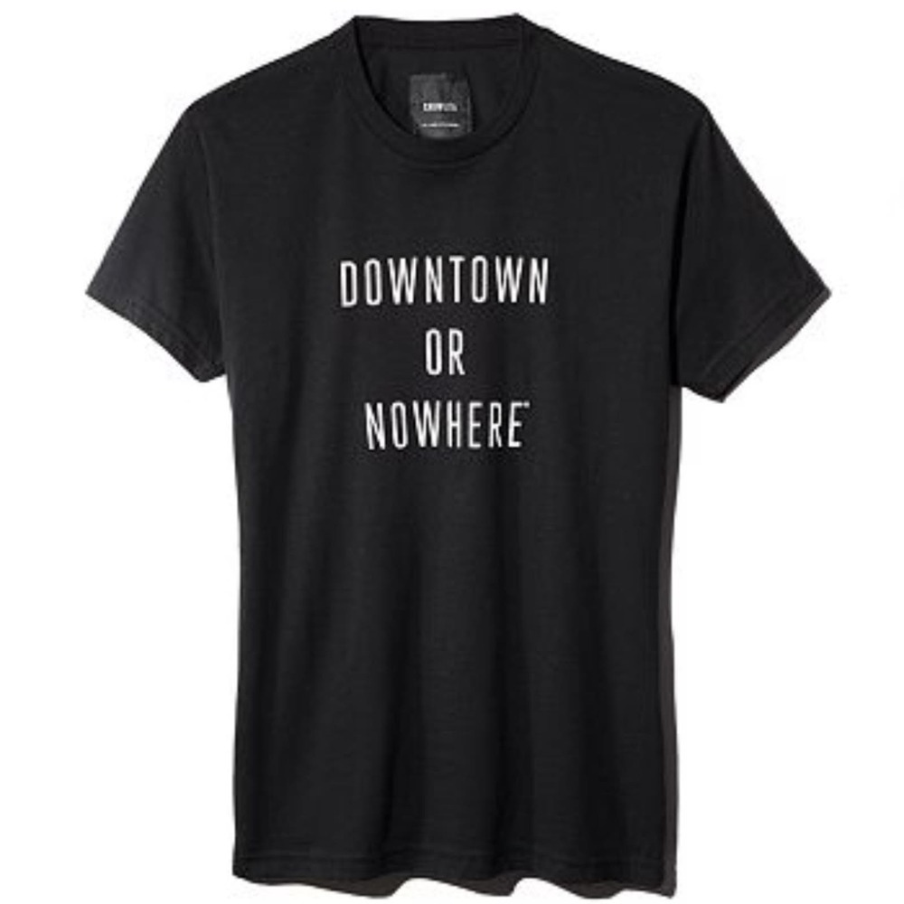 Knowlita Downtown or Nowhere NYC Blavk T-shirt Size Small Ships Same Day